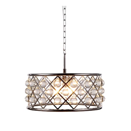 1213 Madison Collection Pendant Lamp D:20In H:9In Lt:5 Polished Nickel